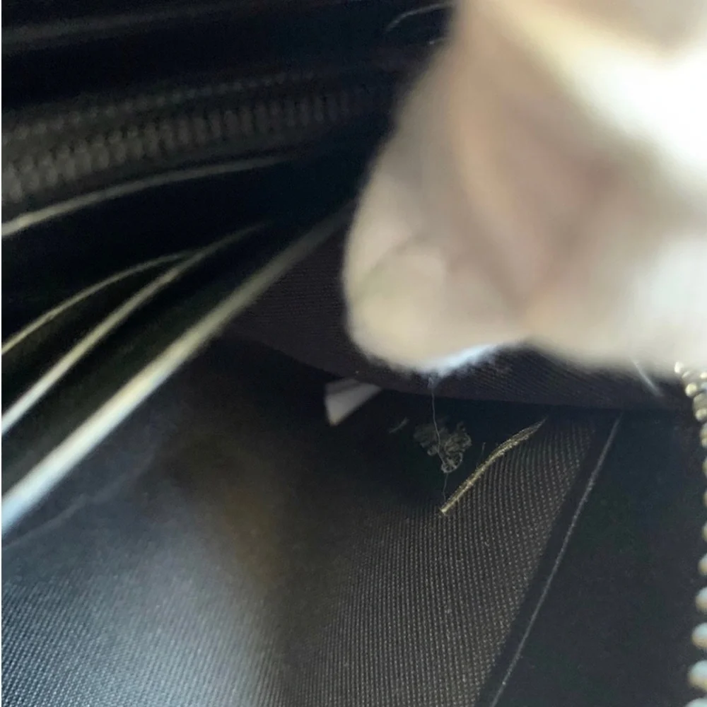 Coach Accordion Zip Black Leather Wallet